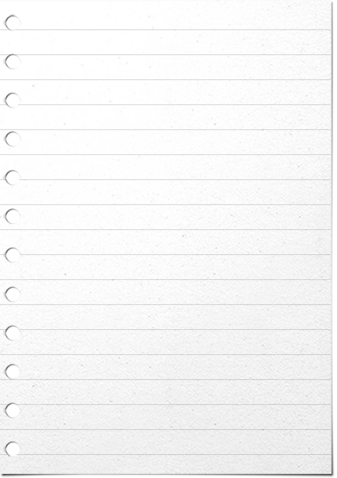 Blank Piece of School Lined Paper